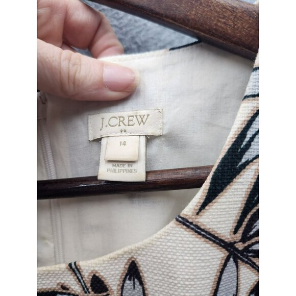 J.Crew Womens Sleeveless Floral Print Dress Size 14 Cotton - Picture 2 of 5